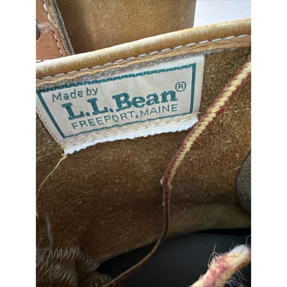 Vtg LL Bean Duck Boots Soze 12 Old Tags Mid Calf USA